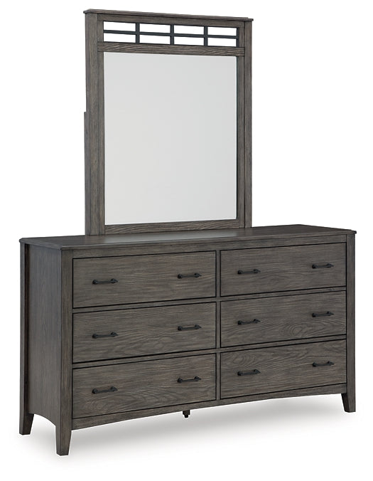 Montillan California Panel Bed With Mirrored Dresser And 2 Nightstands