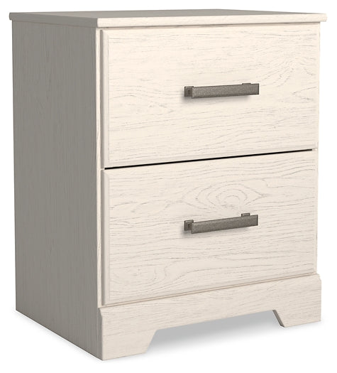 Stelsie Panel Bed With Mirrored Dresser, Chest And Nightstand