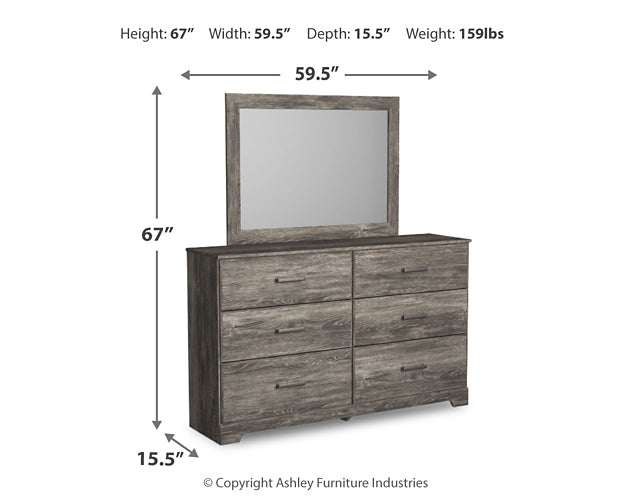 Ralinksi Panel Bed With Mirrored Dresser And Nightstand