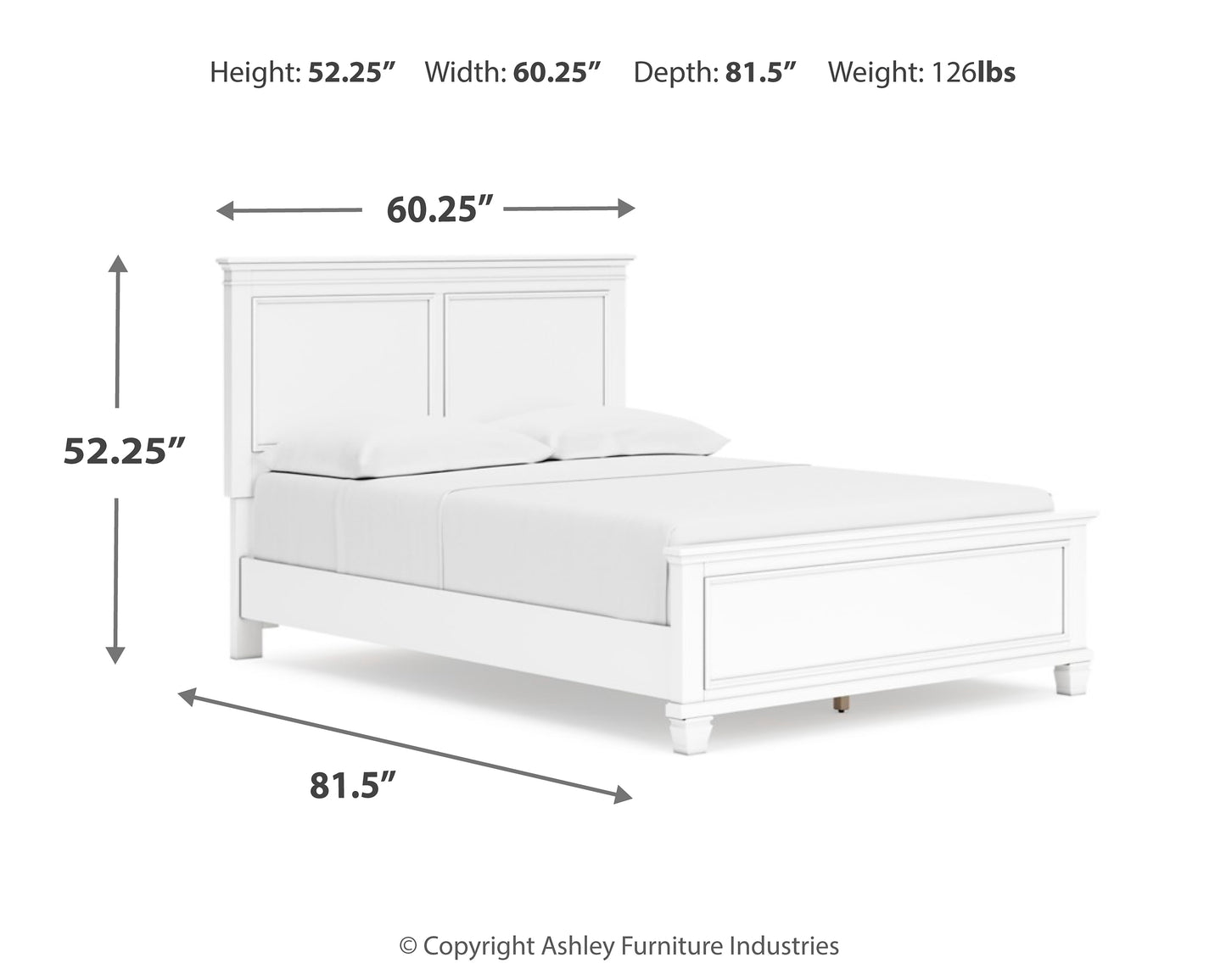 Fortman Panel Bed With Mirrored Dresser