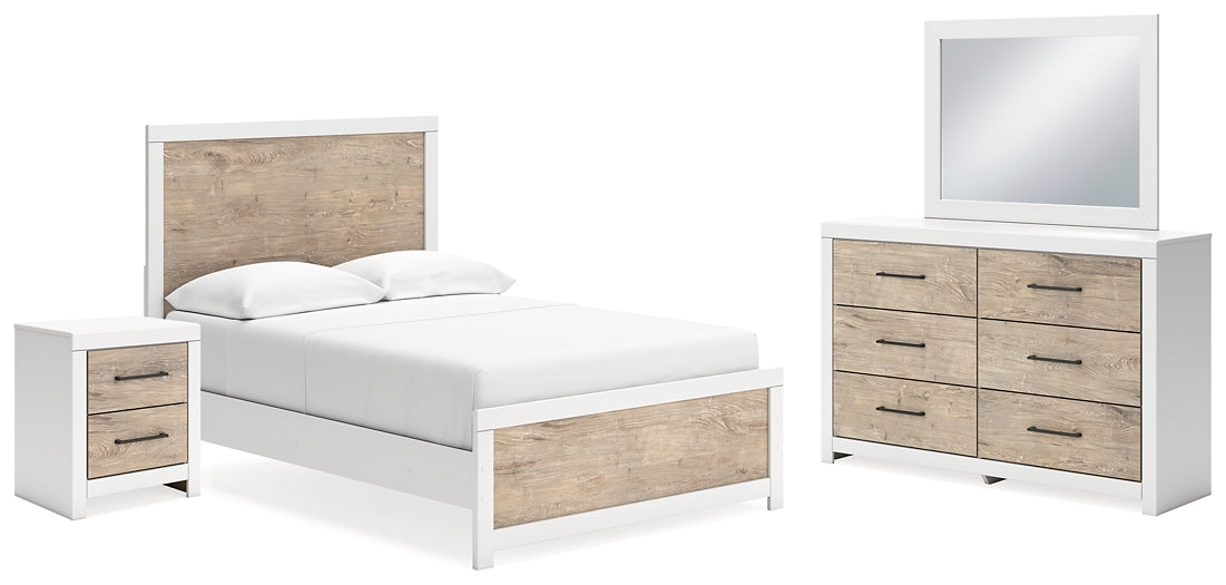 Charbitt Panel Bed With Mirrored Dresser And Nightstand