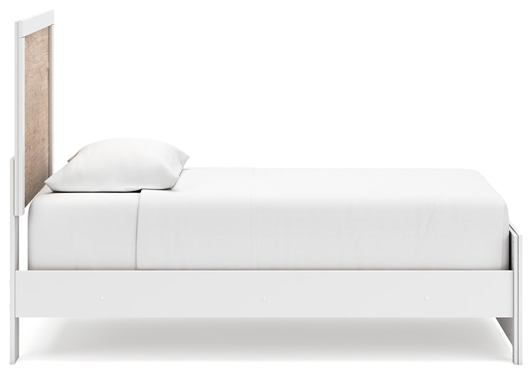 Charbitt Panel Bed With Mirrored Dresser