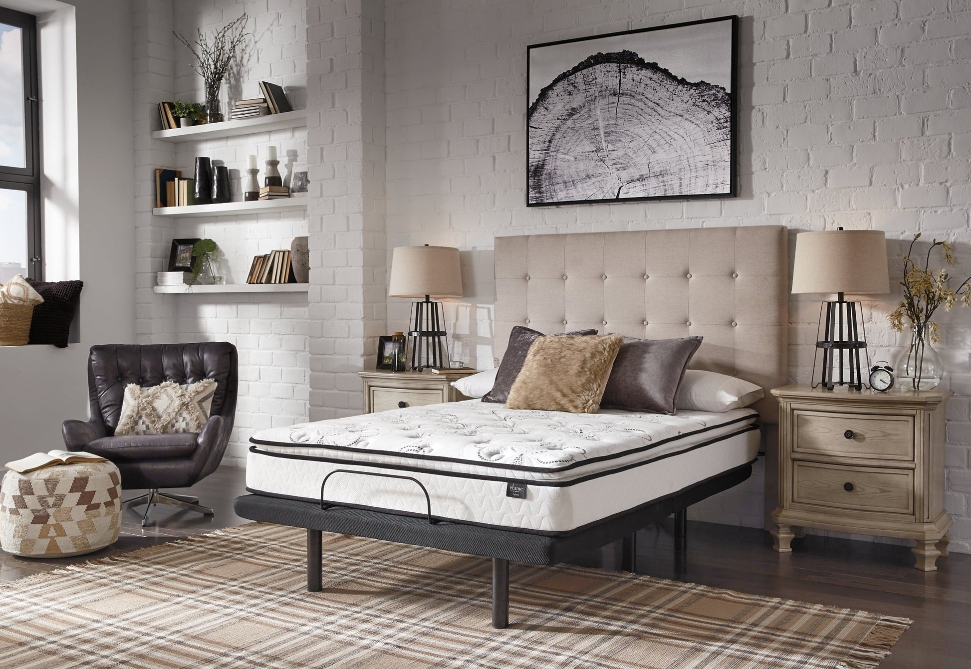 10 Inch Bonnell PT Mattress with Adjustable Base Rent Wise Rent To Own Jacksonville, Florida