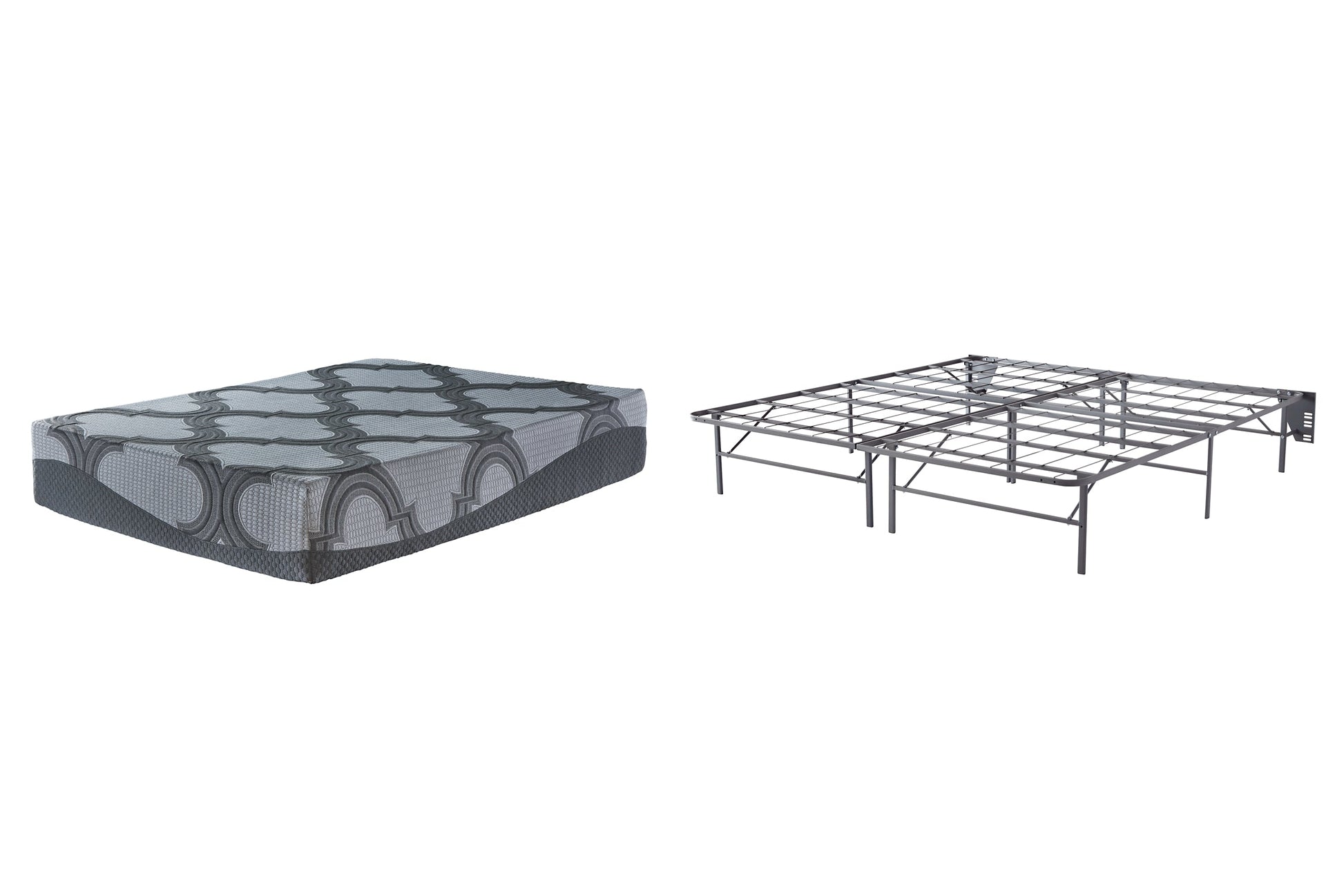 12 Inch Ashley Hybrid Mattress with Foundation Rent Wise Rent To Own Jacksonville, Florida