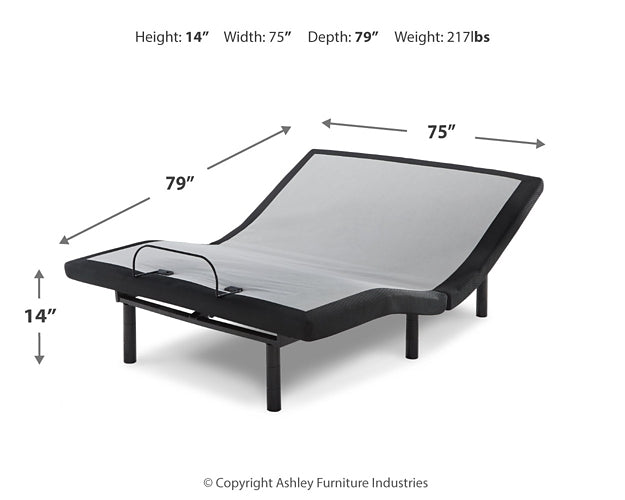 14 Inch Ashley Hybrid Mattress with Adjustable Base Rent Wise Rent To Own Jacksonville, Florida