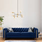 Davenport Modern Tufted Velvet Living Room Sofa Sofa w/Pillows 84.25''W Couch Blue