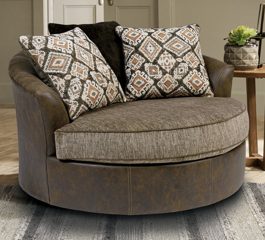 Abalone Oversized Swivel Accent Chair Rent Wise Rent To Own Jacksonville, Florida