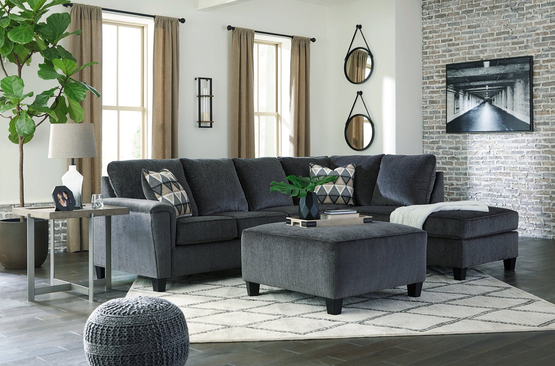 Abinger 2-Piece Sectional with Ottoman Rent Wise Rent To Own Jacksonville, Florida