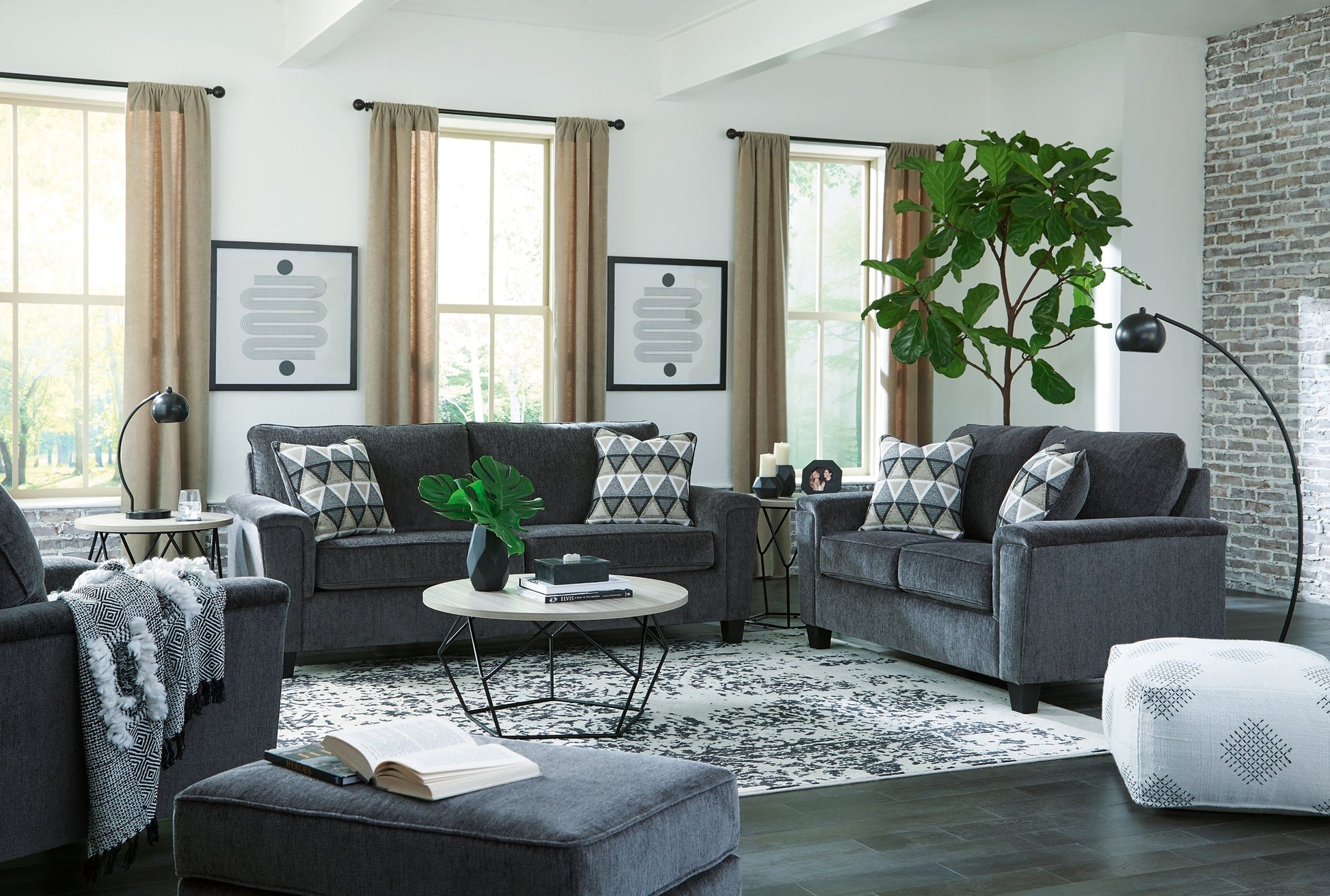 Abinger Sofa, Loveseat, Chair and Ottoman Rent Wise Rent To Own Jacksonville, Florida