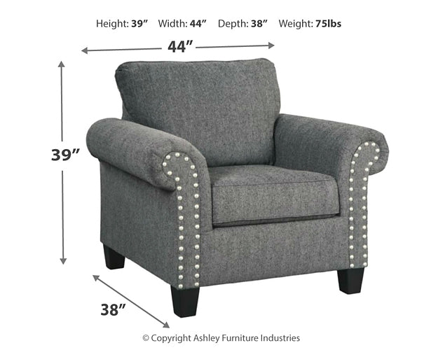Agleno Chair and Ottoman Rent Wise Rent To Own Jacksonville, Florida