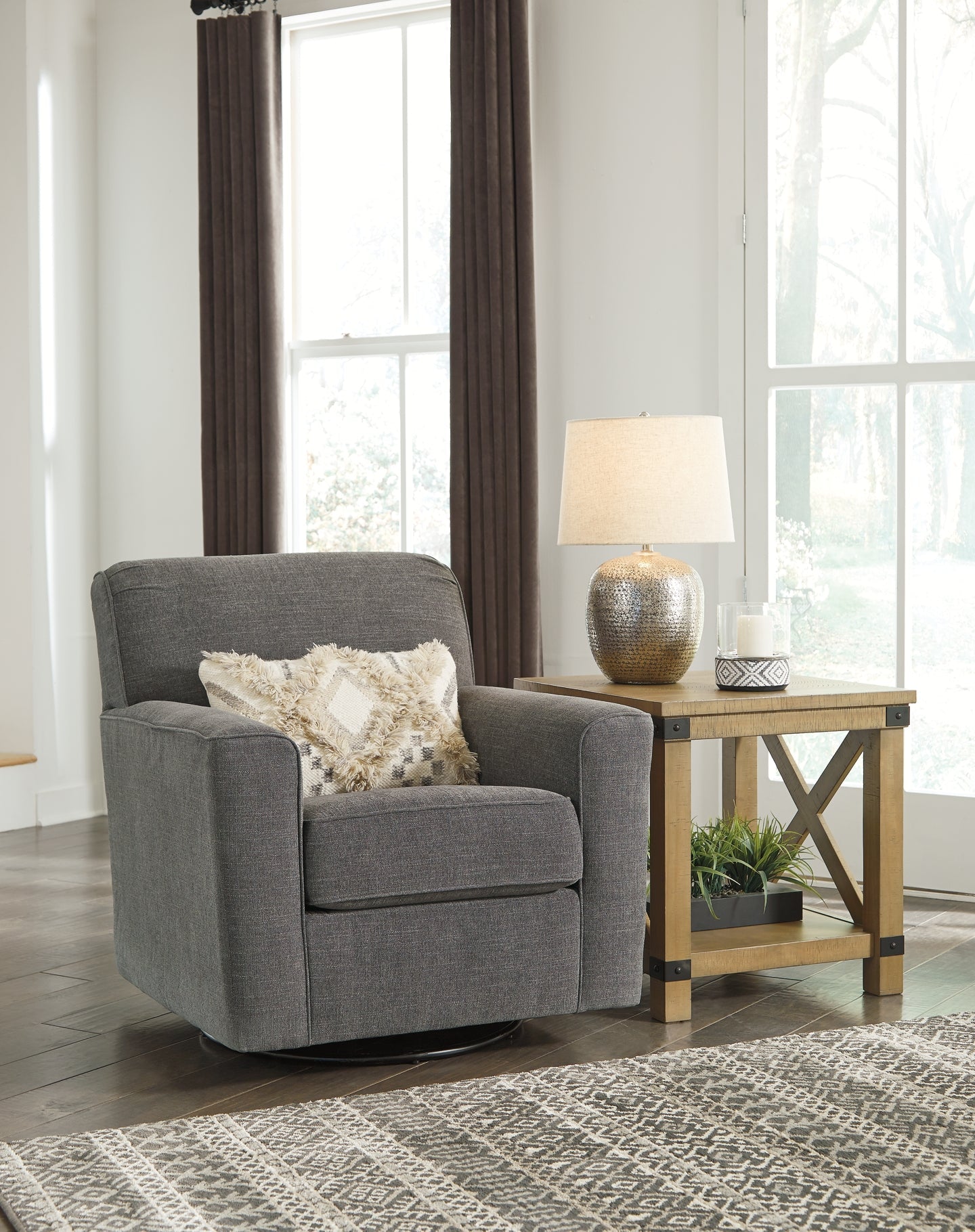 Alcona Swivel Glider Accent Chair Rent Wise Rent To Own Jacksonville, Florida