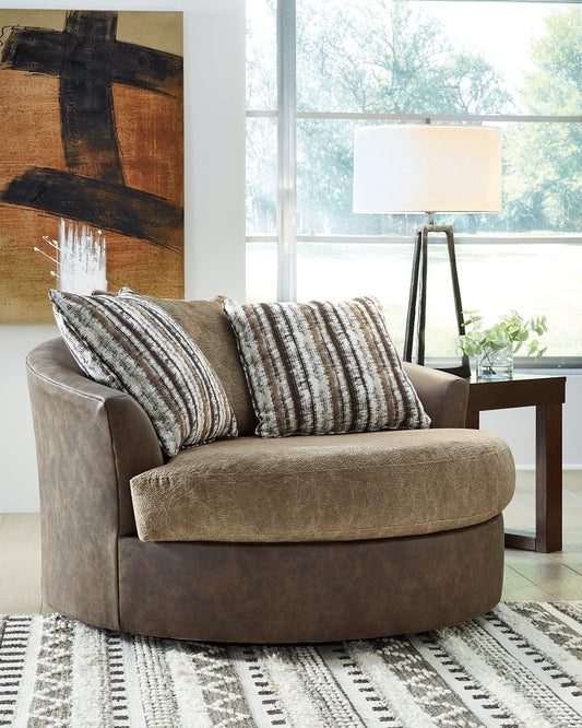 Alesbury Oversized Swivel Accent Chair Rent Wise Rent To Own Jacksonville, Florida