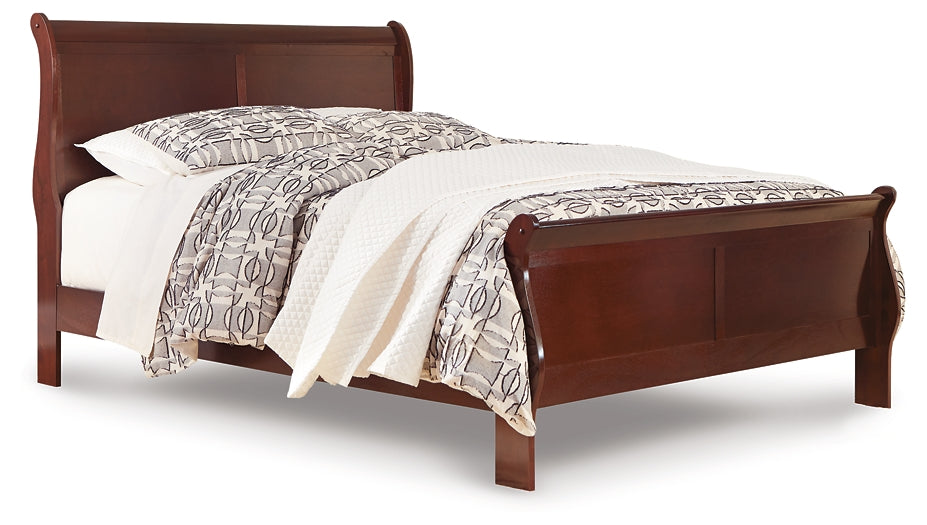 Alisdair Queen Sleigh Bed with Mirrored Dresser, Chest and 2 Nightstands Rent Wise Rent To Own Jacksonville, Florida