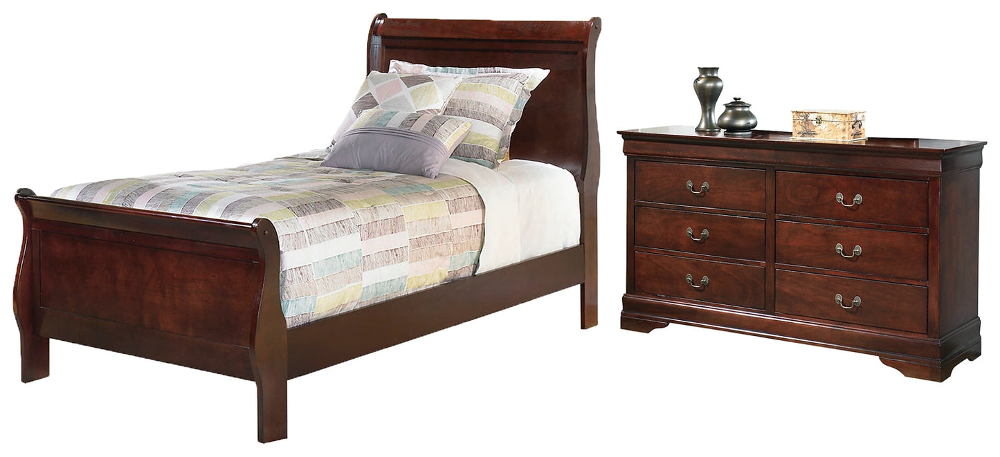 Alisdair Twin Sleigh Bed with Dresser Rent Wise Rent To Own Jacksonville, Florida