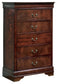 Alisdair Twin Sleigh Bed with Mirrored Dresser, Chest and 2 Nightstands Rent Wise Rent To Own Jacksonville, Florida
