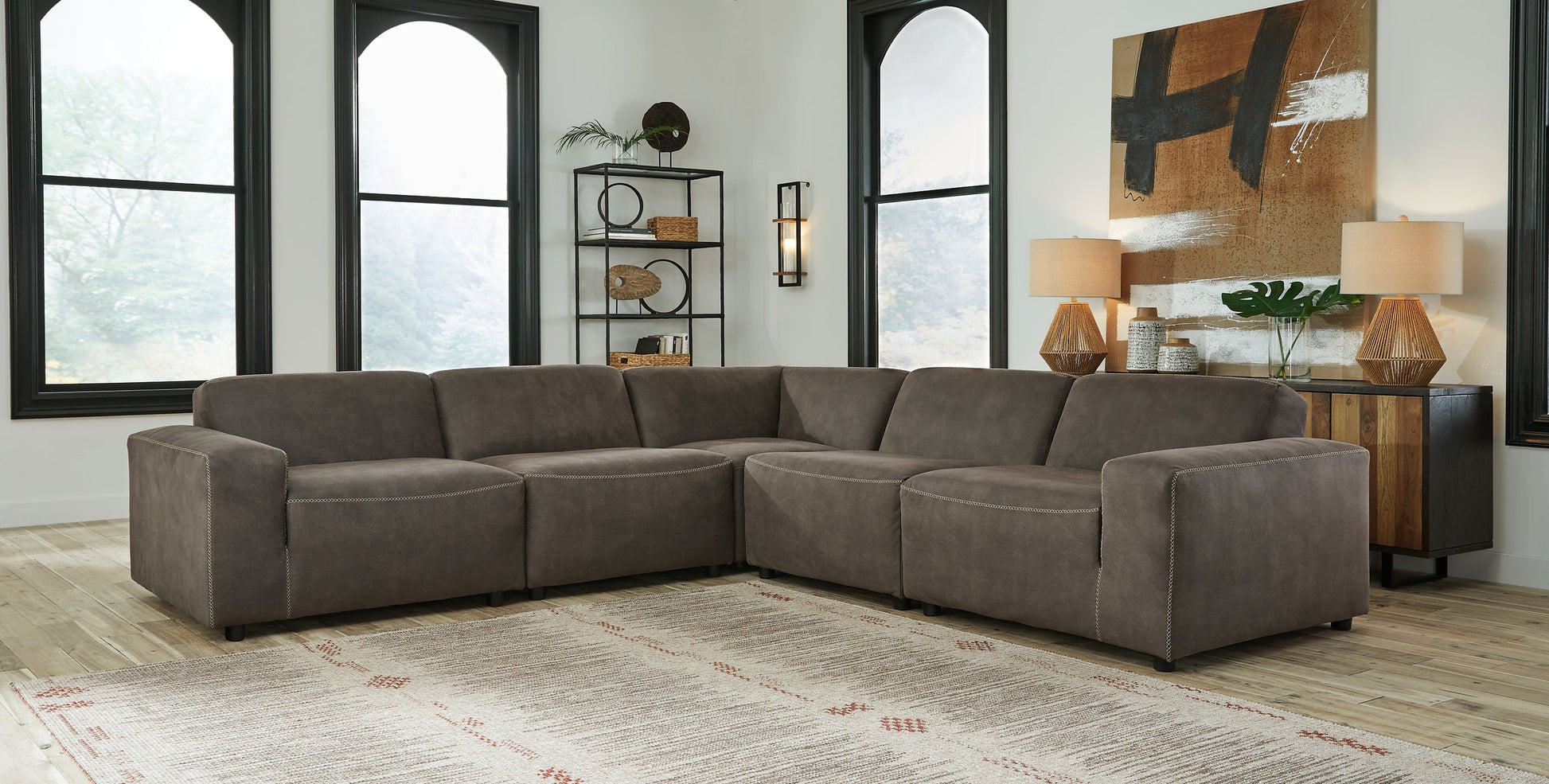 Allena 5-Piece Sectional Rent Wise Rent To Own Jacksonville, Florida