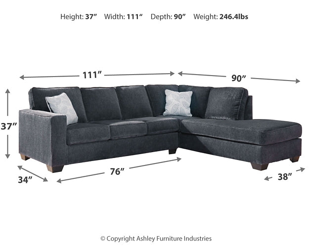 Altari 2-Piece Sleeper Sectional with Chaise Rent Wise Rent To Own Jacksonville, Florida