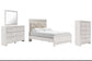 Altyra Full Panel Bed with Mirrored Dresser and Chest Rent Wise Rent To Own Jacksonville, Florida