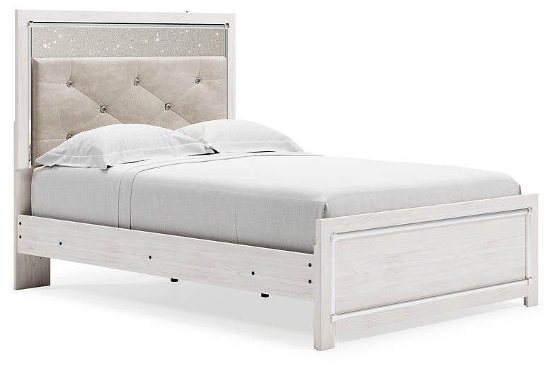Altyra Full Panel Bed with Mirrored Dresser and Chest Rent Wise Rent To Own Jacksonville, Florida