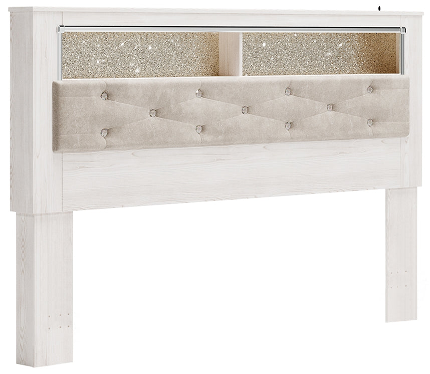 Altyra King Bookcase Headboard with Mirrored Dresser, Chest and 2 Nightstands Rent Wise Rent To Own Jacksonville, Florida