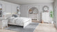 Altyra King Panel Bookcase Bed with Mirrored Dresser, Chest and Nightstand Rent Wise Rent To Own Jacksonville, Florida