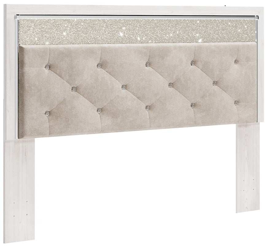 Altyra King Panel Headboard with Mirrored Dresser and Chest Rent Wise Rent To Own Jacksonville, Florida