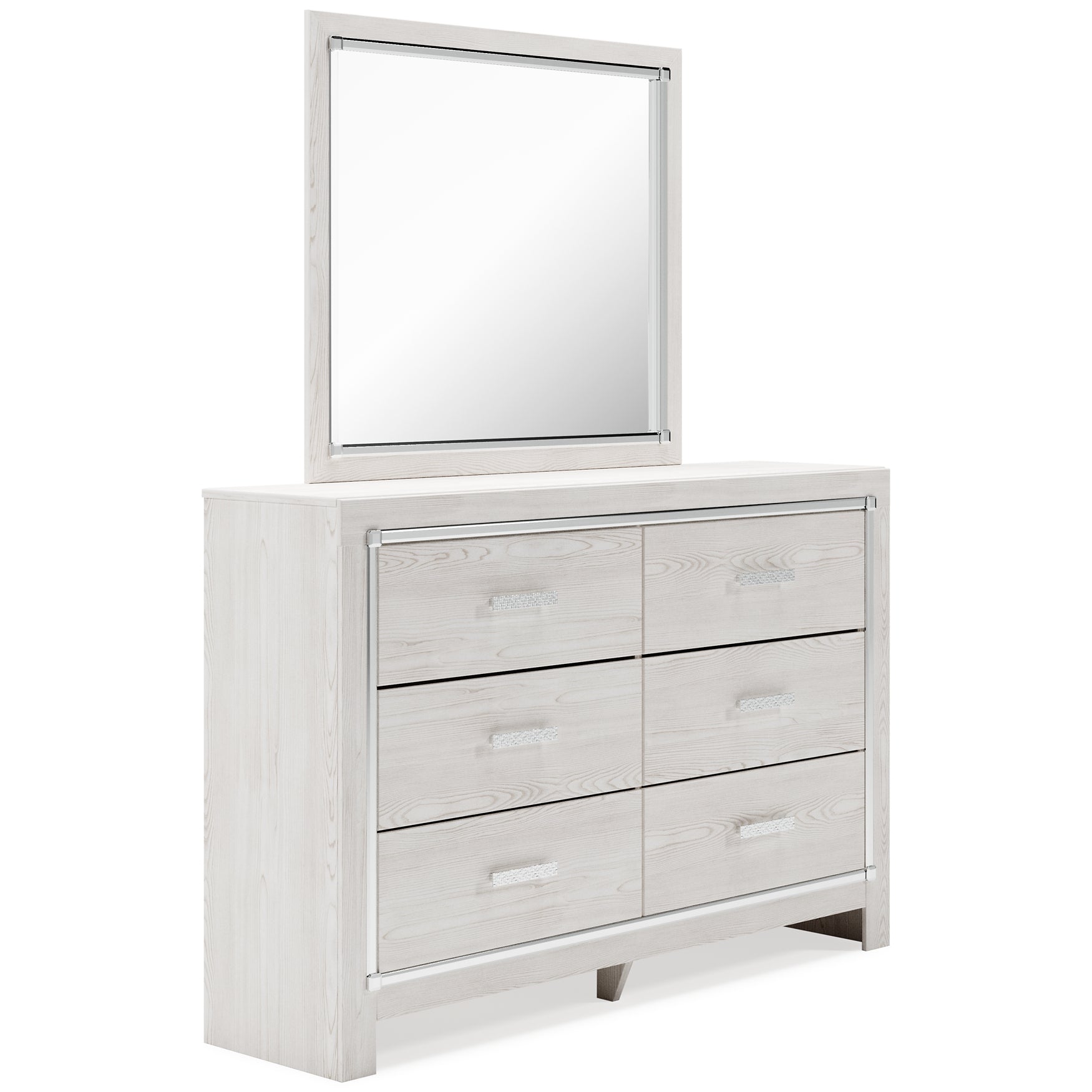 Altyra Queen Panel Bed with Mirrored Dresser and 2 Nightstands Rent Wise Rent To Own Jacksonville, Florida