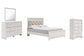 Altyra Queen Panel Bed with Mirrored Dresser and Chest Rent Wise Rent To Own Jacksonville, Florida