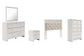 Altyra Queen Panel Headboard with Mirrored Dresser, Chest and Nightstand Rent Wise Rent To Own Jacksonville, Florida