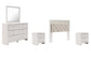 Altyra Queen Panel Headboard with Mirrored Dresser and 2 Nightstands Rent Wise Rent To Own Jacksonville, Florida