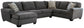 Ambee 3-Piece Sectional with Chaise Rent Wise Rent To Own Jacksonville, Florida