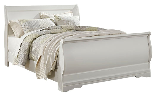 Anarasia Queen Sleigh Bed with Mirrored Dresser and Nightstand Rent Wise Rent To Own Jacksonville, Florida