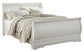 Anarasia Queen Sleigh Bed with Mirrored Dresser and Nightstand Rent Wise Rent To Own Jacksonville, Florida