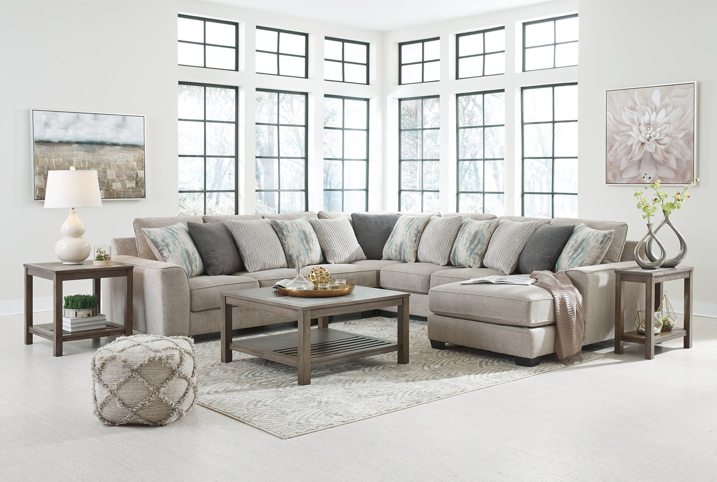 Ardsley 5-Piece Sectional with Chaise Rent Wise Rent To Own Jacksonville, Florida