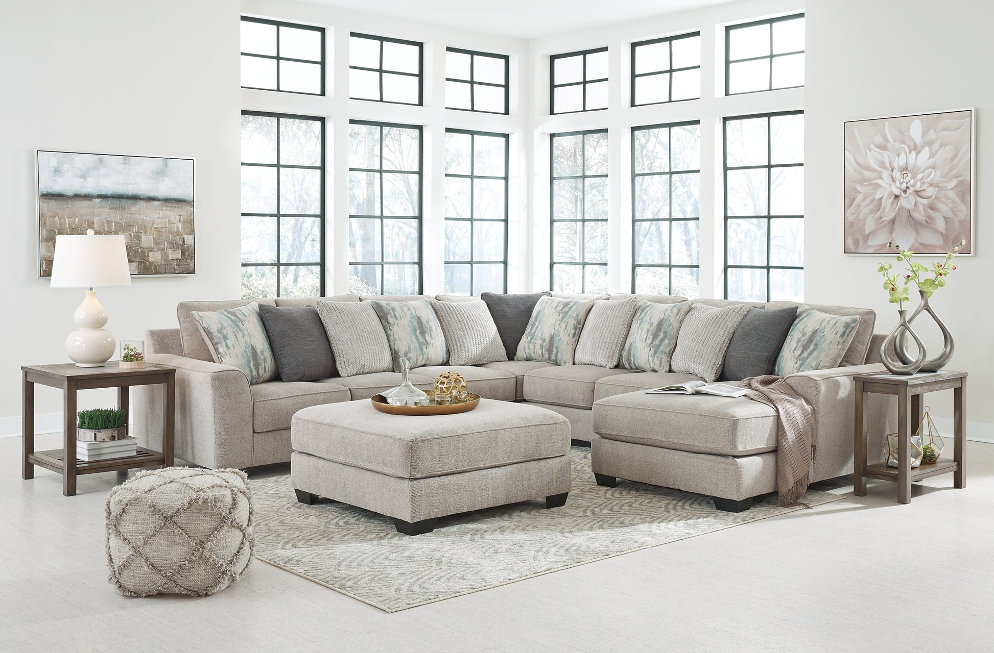 Ardsley 5-Piece Sectional with Ottoman Rent Wise Rent To Own Jacksonville, Florida
