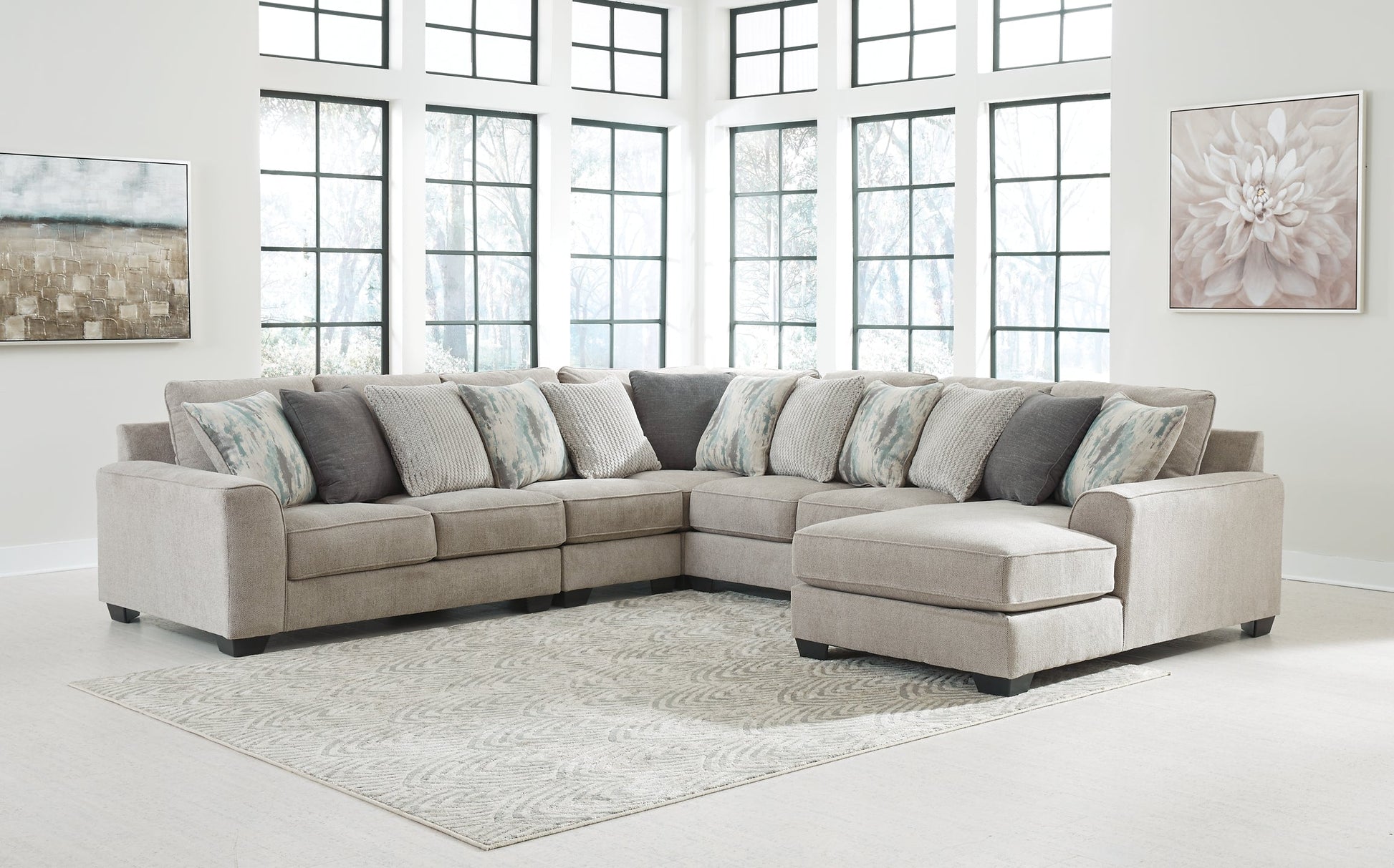 Ardsley 5-Piece Sectional with Ottoman Rent Wise Rent To Own Jacksonville, Florida