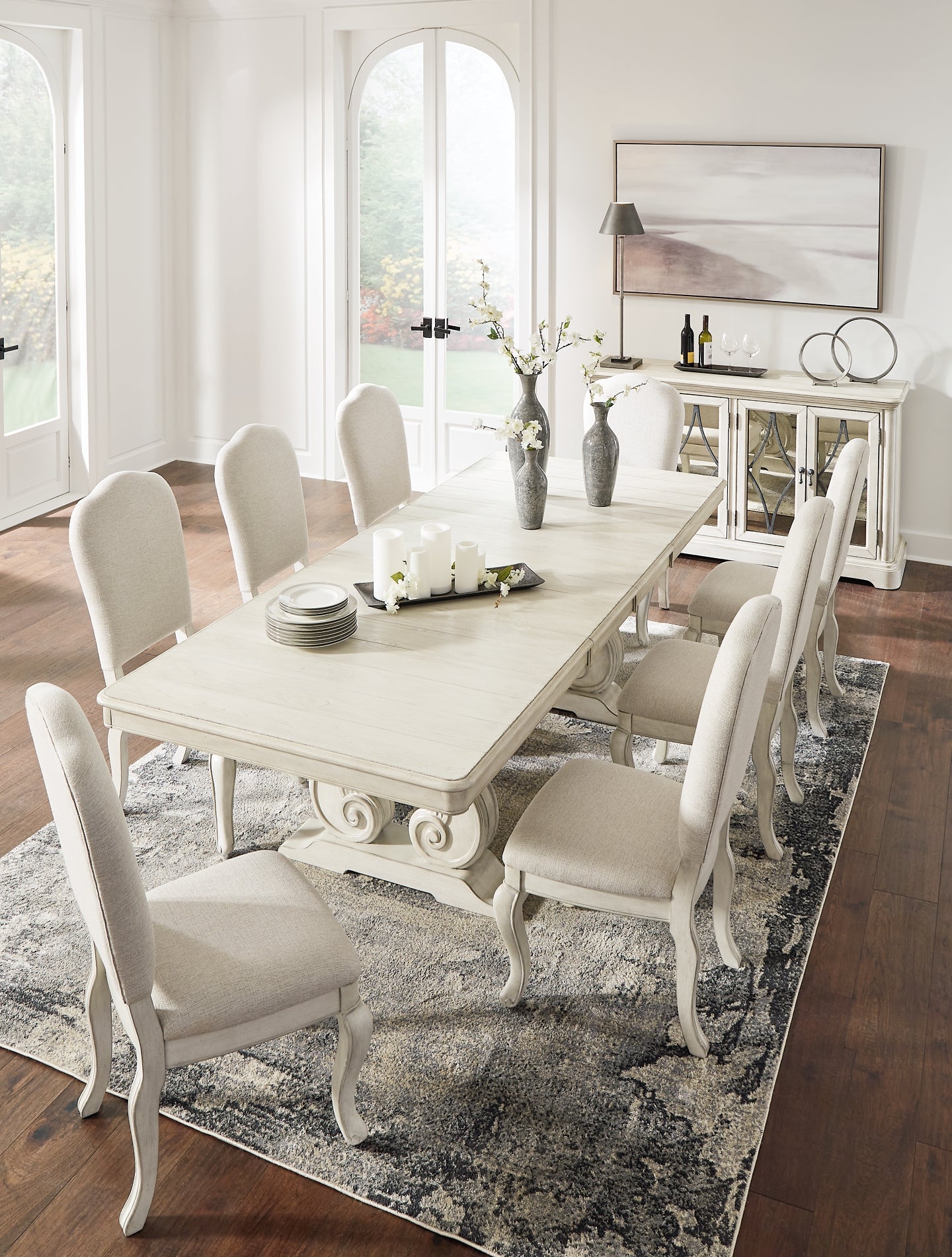 Arlendyne Dining Table and 8 Chairs Rent Wise Rent To Own Jacksonville, Florida