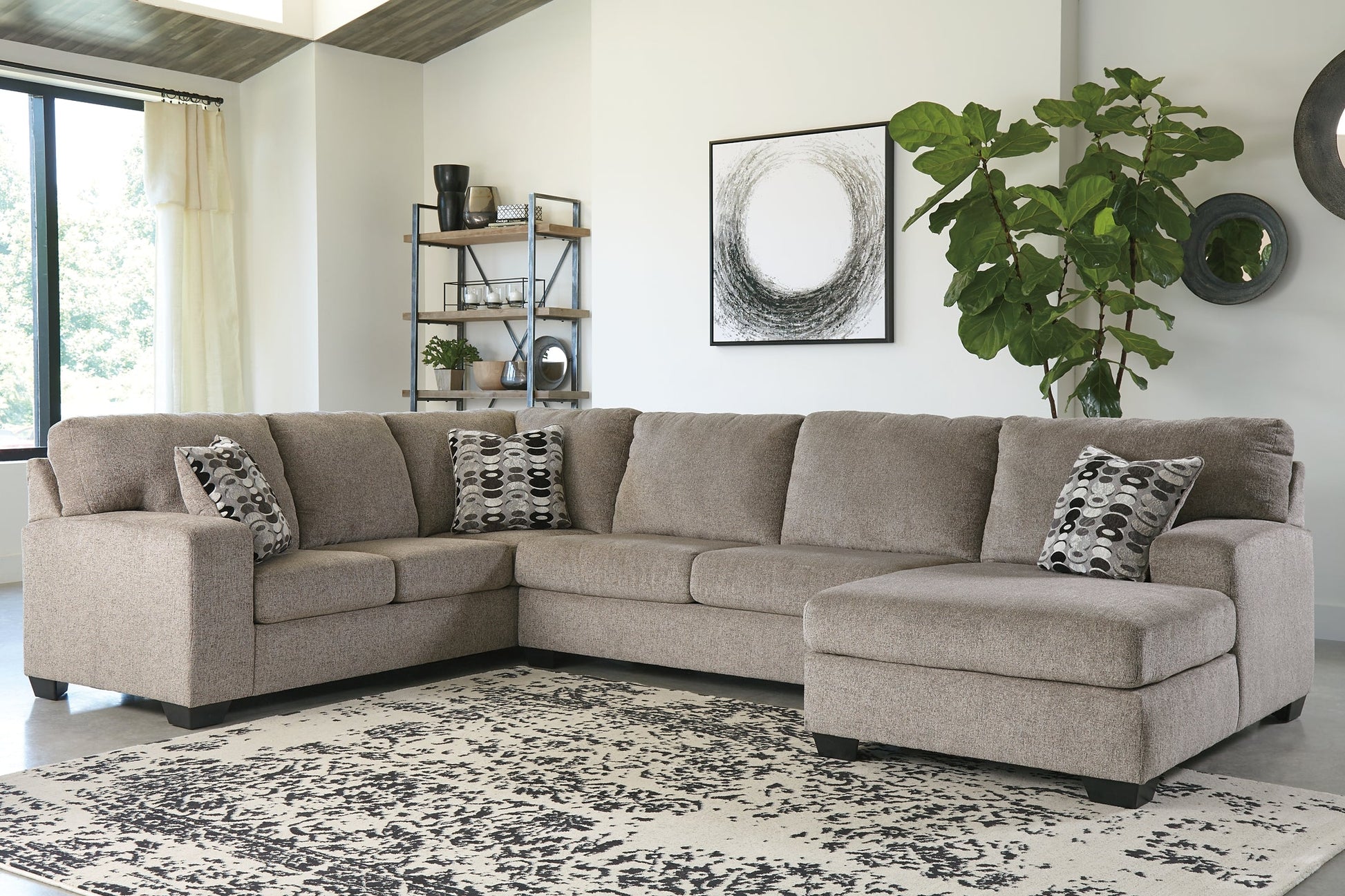 Ballinasloe 3-Piece Sectional with Chaise Rent Wise Rent To Own Jacksonville, Florida