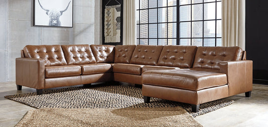 Baskove 4-Piece Sectional with Chaise Rent Wise Rent To Own Jacksonville, Florida
