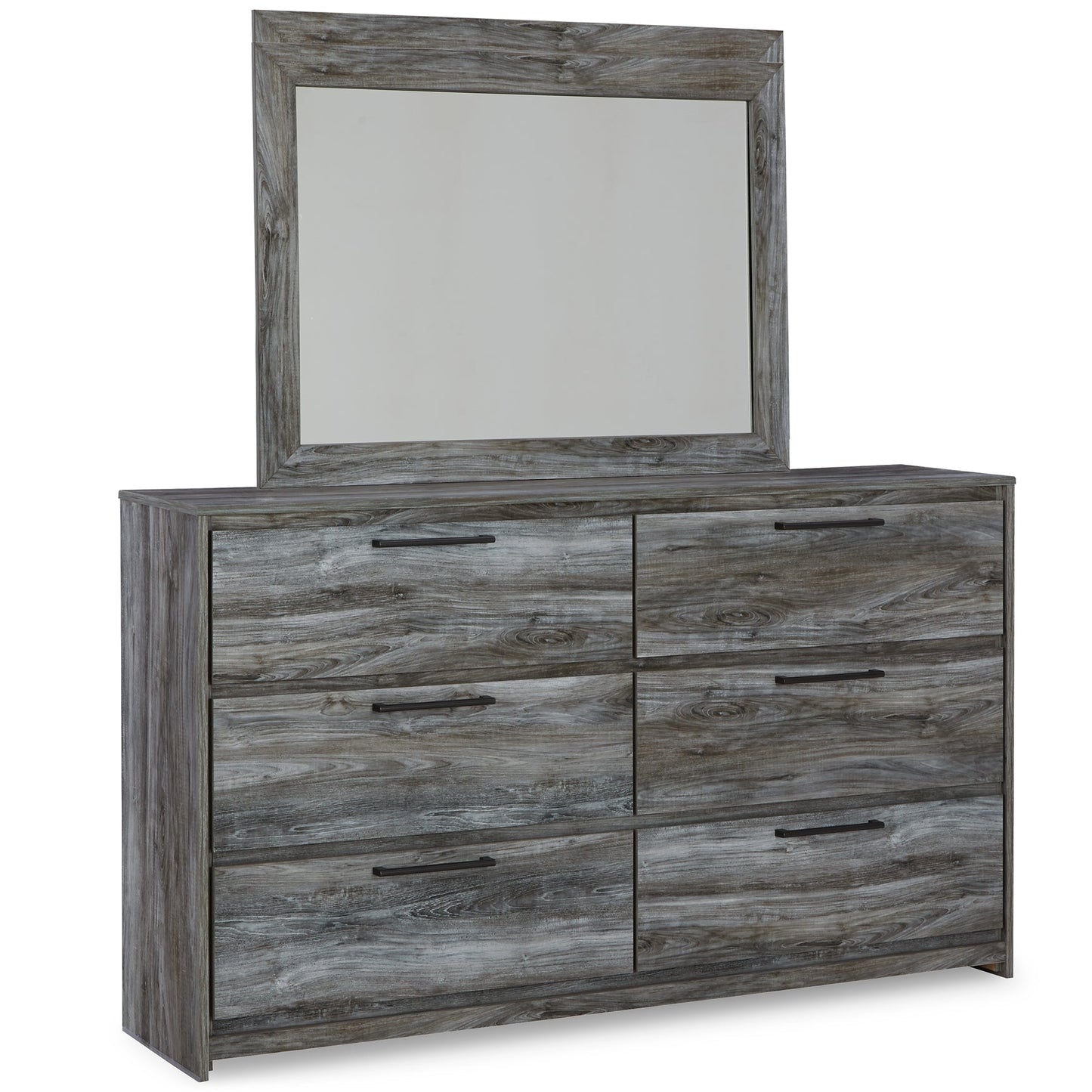 Baystorm Twin Panel Bed with Mirrored Dresser Rent Wise Rent To Own Jacksonville, Florida