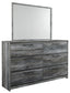 Baystorm Twin Panel Headboard with Mirrored Dresser and Nightstand Rent Wise Rent To Own Jacksonville, Florida