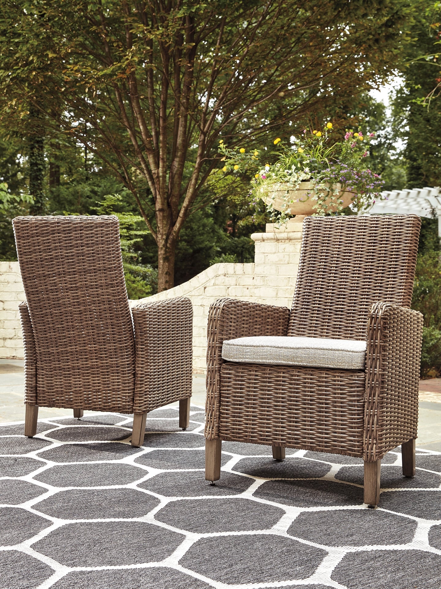 Beachcroft Arm Chair With Cushion (2/CN) Rent Wise Rent To Own Jacksonville, Florida