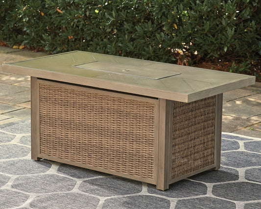 Beachcroft Rectangular Fire Pit Table Rent Wise Rent To Own Jacksonville, Florida