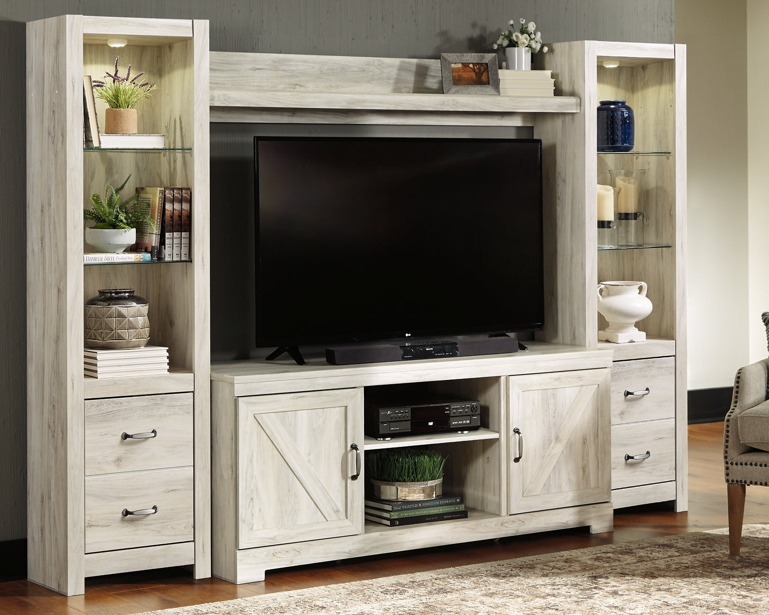 Bellaby 4-Piece Entertainment Center Rent Wise Rent To Own Jacksonville, Florida