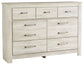 Bellaby King Crossbuck Panel Bed with Dresser Rent Wise Rent To Own Jacksonville, Florida