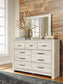 Bellaby Queen Crossbuck Panel Bed with Mirrored Dresser Rent Wise Rent To Own Jacksonville, Florida