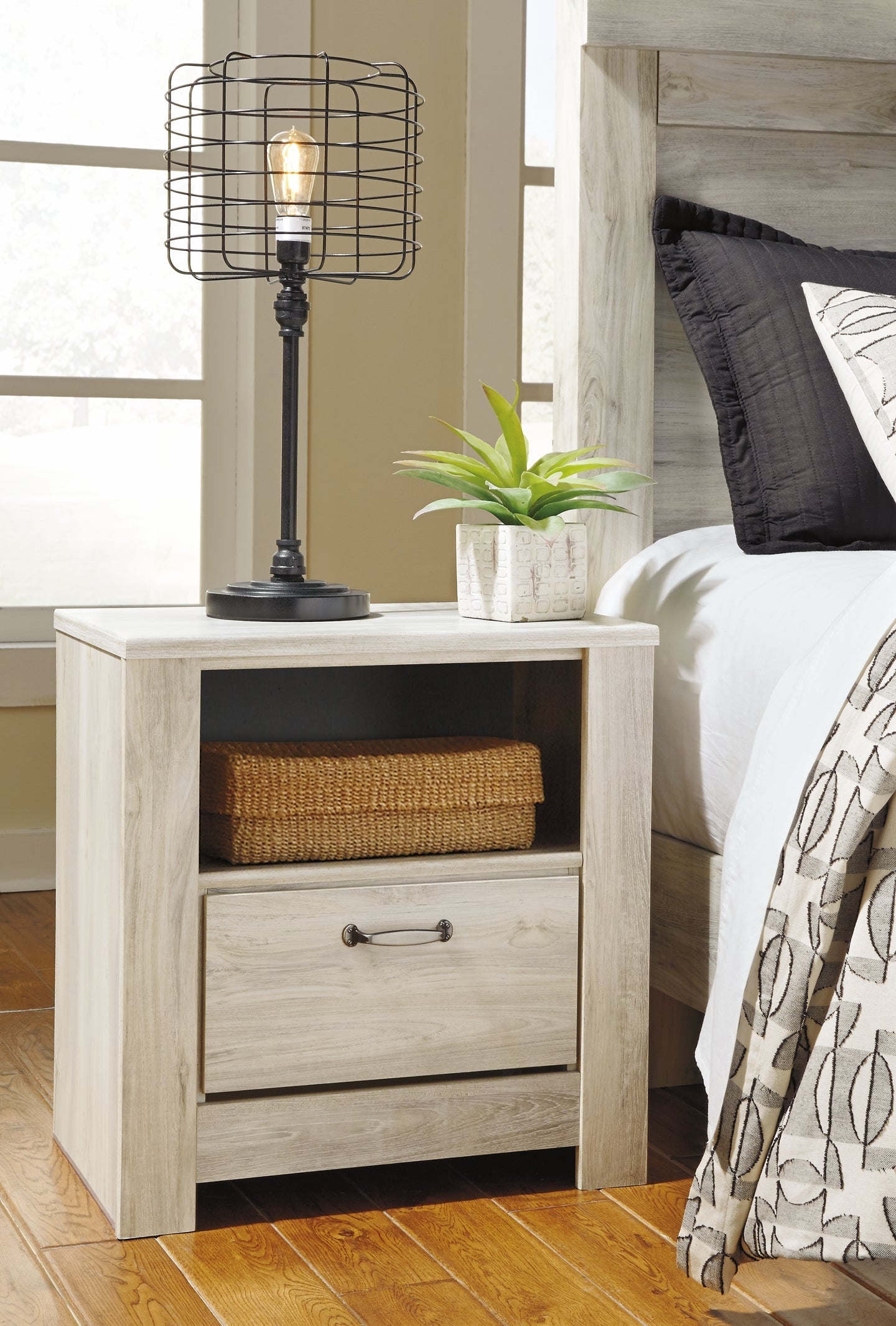 Bellaby Queen Panel Bed with 2 Nightstands Rent Wise Rent To Own Jacksonville, Florida