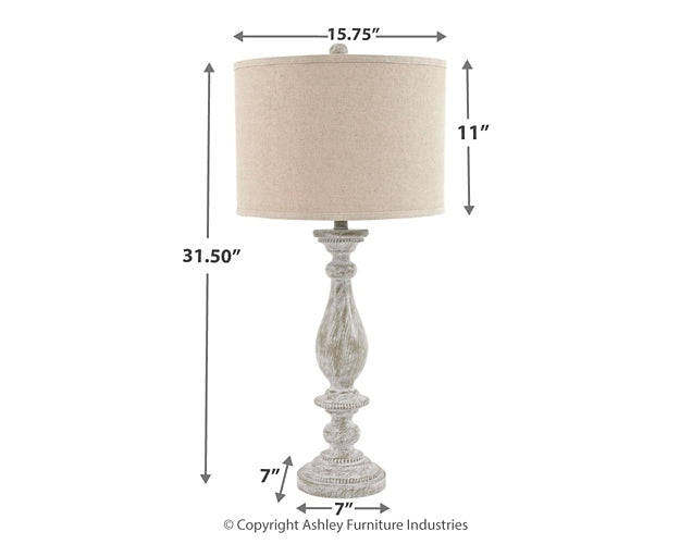 Bernadate Poly Table Lamp (2/CN) Rent Wise Rent To Own Jacksonville, Florida