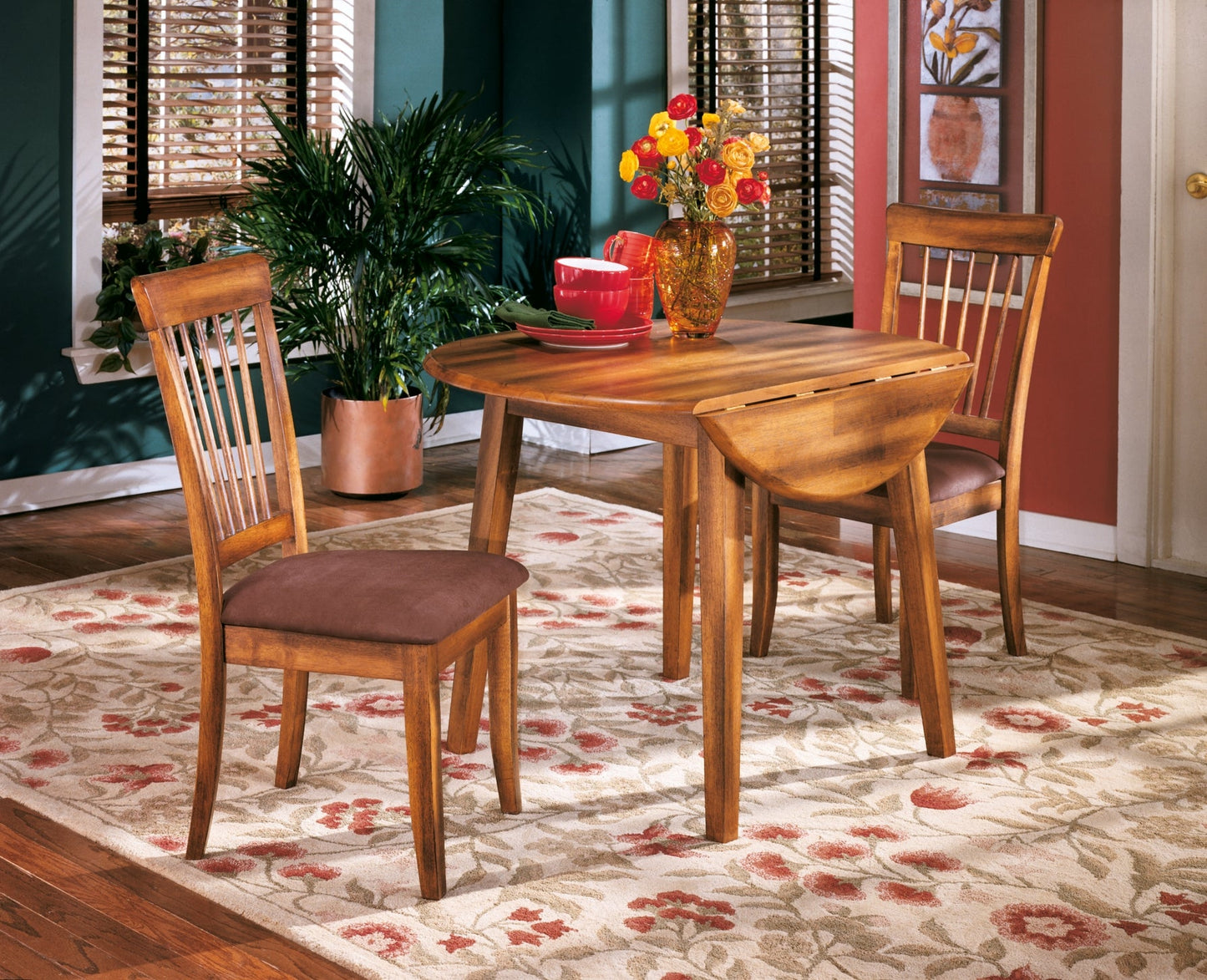 Berringer Round DRM Drop Leaf Table Rent Wise Rent To Own Jacksonville, Florida