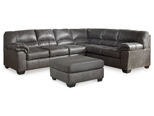 Bladen 3-Piece Sectional with Ottoman Rent Wise Rent To Own Jacksonville, Florida